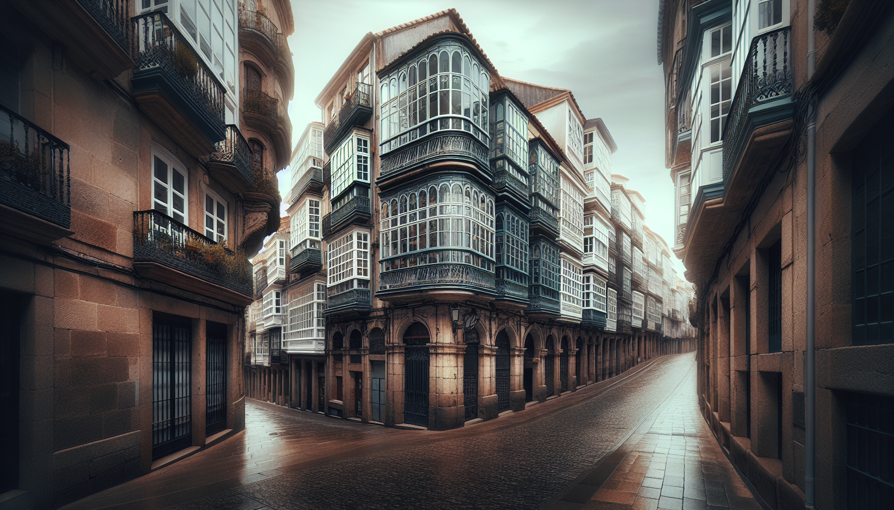 Застеклённые балконы Ла-Коруньи — историческая защита от морской стихии.