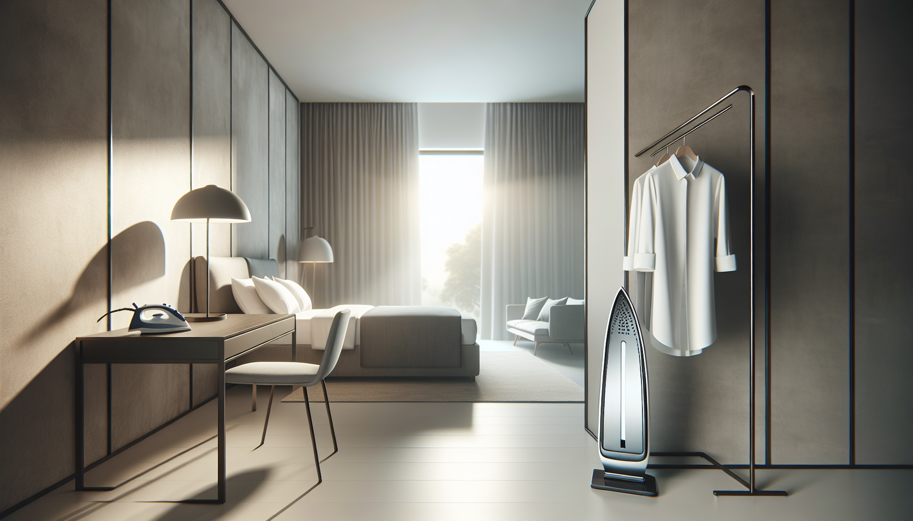 Паровой отпариватель в номере отеля — практичная инновация.