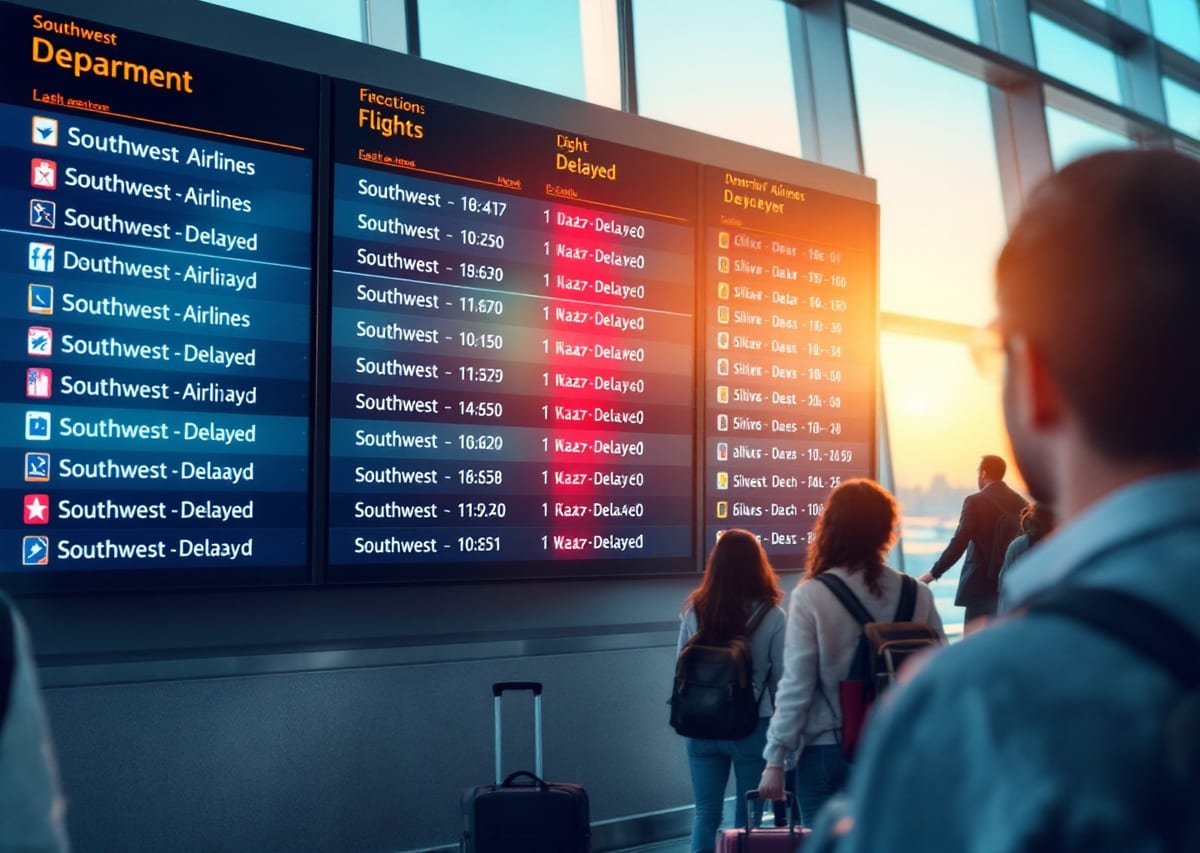 Табло задержек: только 42% рейсов Southwest прибыли вовремя
